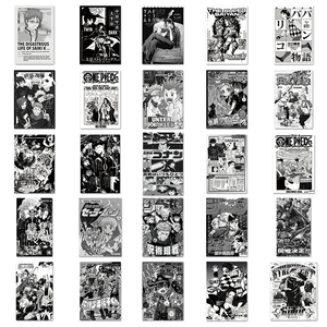 50pcs personnalisé personnalisé décoratif noir et blanc japonais <span class=keywords><strong>Manga</strong></span> affiche autocollants pour murs et consoles de jeu - Product Image 4