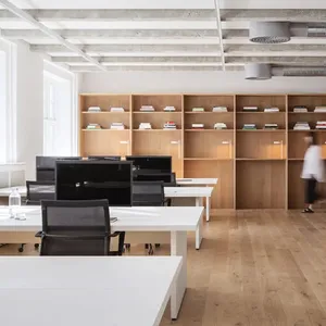Sanhai Modern Scandinavia Office Interior Design Ideas Studio Exquisite Minimalism Style 3D Rendering Floor Plan Services