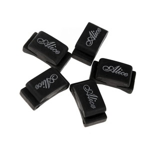 Alice A010C-Soporte de púas de guitarra de goma negra, para guitarra, bajo, ukelele, instrumento de cuerda, 5 uds. - Product Image 1