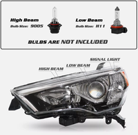 Phares de voiture de haute qualité, phares halogènes, pièces de voiture pour Toyota 4RUNNER 2014 2015 2016 2017 2018 version américaine