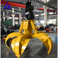 Pinza para Cascarillas de Naranja LIGONG para Excavadoras de 5-10 Toneladas con Rotación de 360° °   Diseño de pinza giratoria y multi-puntas para chatarra