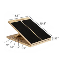 Planche Inclinée en Bois Portable SKYHOPE Professionnelle, Grossiste, Réglable à 5 Positions pour Étirement Pieds et Mollets, en Bois pour Salle de Sport