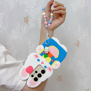 Coque de téléphone mignonne avec chaîne de perles clochette Lapin Carotte pour <span class=keywords><strong>Samsung</strong></span> <span class=keywords><strong>Galaxy</strong></span> S26 Ultra S25 S23 A57 A56, avec sangle bandoulière et protection souple - Product Image 6