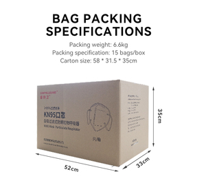 Sản Xuất Kn95 Mặt Nạ Vòng Tai Dùng Một Lần Mặt Nạ An Toàn 5 Lớp Bụi Thoáng Khí Mặt Nạ Lọc> 95% 50 cái/túi - Product Image 6