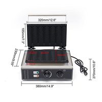 Gaufrier commercial 1500W électrique antiadhésif avec revêtement en téflon 122-572 ℉   Gaufrier réglable pour les fêtes