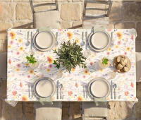 Nappe rectangulaire de luxe en PVC jacquard floral, prix usine, idéale pour les fêtes estivales en extérieur et les pique-niques – Offre spéciale