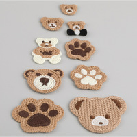 Patch brodé Ours de dessin animé Groupe 11 pour sac, doudoune, étui de téléphone, accessoires capillaires, chaussures, chaussettes, pull