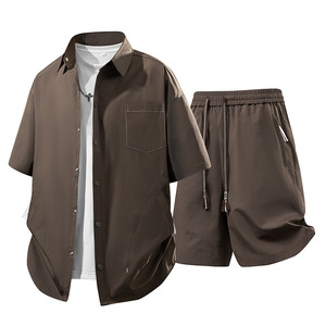 Conjunto de Camiseta Polo de Manga Corta y Pantalones Cortos con Bloques de Color al por Mayor, Conjunto de 2 Piezas Personalizado de Fábrica para Hombre - Product Image 2