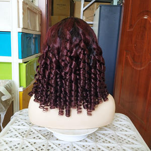 Fumi onda sciolta 4x4 <span class=keywords><strong>borgogna</strong></span> 1b/99j brasiliano grezzo indiano fornitore di capelli umani trasparente hd pizzo frontale chiusura parrucca - Product Image 3