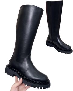 Botas Vaqueras de Invierno de Lujo para Mujer, Elegantes Botas Altas hasta la Rodilla con Tacón Cuadrado, Nueva Moda Valentinoing - Product Image 3
