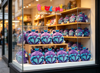 Boneka Monster Plushie Custom, Boneka Karakter Lembut Isi Dakron untuk Dekorasi Meja Rumah, Hadiah Anak-Anak