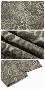 กางเกงผ้าแคนวาสลายเสือดาวสไตล์วินเทจอเมริกัน ทรงโค้ง ชายระบาย ทรงหลวม สตรีทแวร์ ยูนิเซ็กส์ ขากว้าง สไตล์ลำลอง ผ้าฝ้าย 100% - Product Image 3