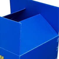 Boîte en plastique ondulé PP, boîte de transport en plastique, boîte de rangement résistante à l'eau, réutilisable, impression de logo personnalisée