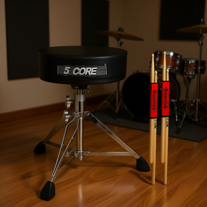 Siège de batterie 5 cœurs rembourré, réglable en hauteur, avec structure en acier robuste, chaise musicale pour adultes et enfants, ajustement universel - Product Image 2