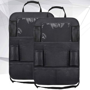 Organizador multifuncional para asiento trasero, organizador para asiento trasero de coche, alfombrillas impermeables y duraderas, Protector de asiento trasero con <span class=keywords><strong>9</strong></span> - Product Image 4