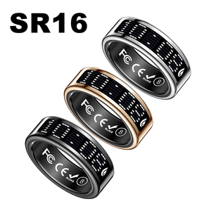 Anillo Inteligente SR16 con Pantalla Táctil, Base de Carga, Compatibilidad con iOS, Control de Páginas, Toma de Fotos, Monitoreo de Frecuencia Cardíaca y Sueño - Product Image 1
