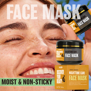 Masque de nuit à l'orange douce pour tous types de peaux, réparateur nourrissant de haute qualité, renforce la barrière cutanée, retient l'humidité, convient aux peaux sensibles - Product Image 2