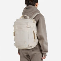 Tas Ransel Laptop Tahan Air Tas Olahraga Kompartemen Sepatu USB Unisex untuk Hiking Travel Kapasitas 20-35L Pola Huruf Lapisan 210T