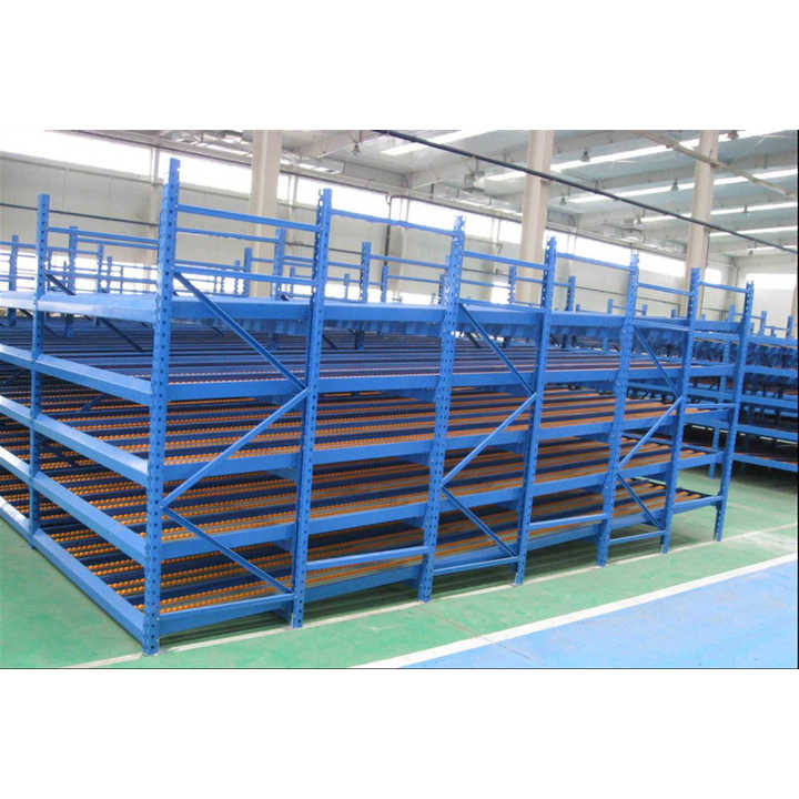 Blue Blue Orange Sliding FIFO Increased Warehouse Density Space-saving ...