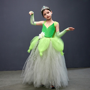 Disfraz de Duende Verde de Tinkerbell para Niña de 2 a 11 Años, Vestido de Princesa para Fiesta de Halloween o Navidad, Disfraz de Elfo de Poliéster para TV o Película - Product Image 3