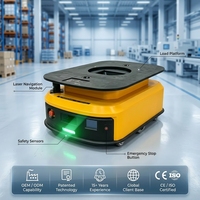 Robot de levage AGV sous-chariot 400 kg avec navigation par code QR, électrique et hydraulique, pour le transport en usine intelligente et entrepôt