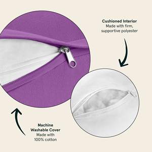 Comprend une housse en coton 100% lavable en machine et une poignée de transport durable, un oreiller de traversin de yoga cylindrique <span class=keywords><strong>Sequoia</strong></span>. - Product Image 3