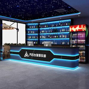Comptoir de réception minimaliste blanc avec finition en métal acrylique et éclairage LED pour bureau, hall d'hôtel, salon de beauté - Product Image 4