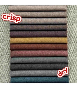 Tissu en polyester 100% imitation lin tissé 260 g/m², principalement utilisé pour les canapés et la tapisserie de meubles. - Product Image 4
