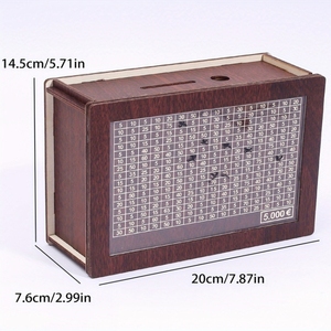 Vente en gros de tirelires en bois avec compteur, <span class=keywords><strong>d</strong></span>écoration pour la maison et la bibliothèque - Product Image 2