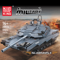 Mold King 20036 Military Abrams-X Tank Building Block Toys Aplicación técnica Control remoto Battle Building Block