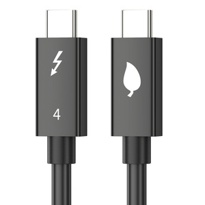 Cable de datos USB4 tipo C a C compatible con Thunderbolt 4, carga rápida de 40 Gbps, doble cabezal, aleación de aluminio, negro - Product Image 2