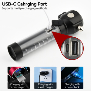Linterna LED Recargable Strong Wolf con Entrada Tipo C, Zoom Telescópico, Luz de Alta Intensidad, Carga de Teléfono - Product Image 3