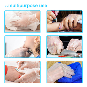 ถุงมือพีวีซีใสแบบใช้แล้วทิ้ง ถุงมือป้องกันน้ำสำหรับ PMU สักคิ้ว ร้านเสริมสวย ฝึกหัด ใช้ในสตูดิโอระดับมืออาชีพ - Product Image 5
