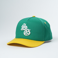 Gorras de Béisbol de Dos Tonos de Alta Calidad al por Mayor, Gorra de Béisbol Personalizada de 5 Paneles con Marco en A para Hombre con Cierre a Presión