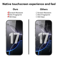Protecteur d'écran en verre trempé pour téléphone portable 9H pour iPhone 17 Pro Max