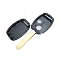 Coque de clé d'urgence pour voiture Housse de clé intelligente Coque de clé de remplacement à 2 boutons pour Honda avec logo