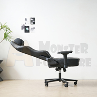 Kursi Gaming Gaya Balap Ergonomis Modern Monster, Baja 1.2mm, Bantal Kepala Magnetik, Sandaran Dapat Direbahkan Sepenuhnya, Sandaran Tangan Dapat Disesuaikan, Lebar