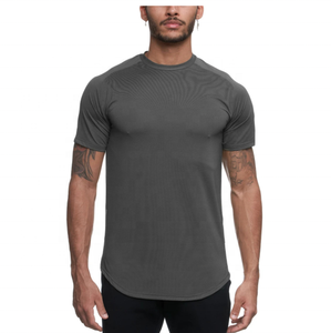 T-shirt long pour homme à séchage rapide, T-shirt de Sport grande taille, <span class=keywords><strong>Body</strong></span> Fit Sport surdimensionné, personnalisé votre Logo - Product Image 3
