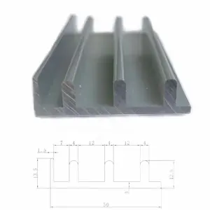 Промышленные Т-образные алюминиевые дверные и оконные материалы 50*13,5 мм рельсы с режущей и штамповочной обработкой