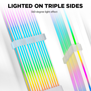 Cables RGB de 24 Pines para Placa Base de <span class=keywords><strong>PC</strong></span> OEM Personalizados, Hardware para Juegos, Carcasa de Ordenador para Juegos, Cable de Extensión de Alimentación LED para <span class=keywords><strong>PC</strong></span> - Product Image 3
