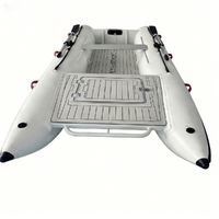 Bateau Catamaran Semi-Rigide Gonflable 380cm en PVC Mehler, Capacité 6 Personnes avec Plateforme de Pêche à l'Ancienne pour Bateau d'Appoint de Yacht, Origine Chine OEM ODM