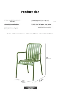 耐用的铝制花园桌 - 防褪色、抗紫外线，适合全年户外使用 - Product Image 5