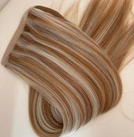 Extensions de cheveux Balayage blondes à mèches, postiches queue de cheval à enrouler, style européen, pour femmes caucasiennes, livraison rapide usine
