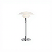 Lampe de table LED en verre et fer de style nordique, design danois vintage, pour salon, chambre, bureau, chevet, lampe décorative