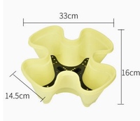 Jardinière verticale empilable BC en plastique, pot de fleurs de jardin, conteneur de plantation décoratif à plusieurs niveaux pour l'intérieur et l'extérieur