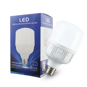 Economic t shape plastic only ceiling lighting led down light bulb with e27 holder