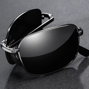 Gafas de Sol Cuadradas para Hombre, Polarizadas, Fotocromáticas, con Marco Metálico, Protección UV400, Ideales para Deportes al Aire Libre - Product Image 1