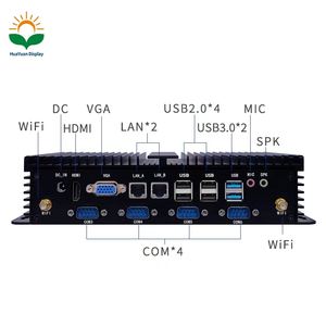 คอมพิวเตอร์อุตสาหกรรม 1333/1600MHz 8USB แบบไม่มีพัดลม รุ่น SPC450 สำหรับอุปกรณ์พลังงานอัจฉริยะ พร้อมพอร์ต RS232/RS422/RS485 เป็นตัวเลือกเสริม - Product Image 4