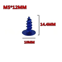 Vis autotaraudeuses colorées en alliage d'aluminium et nylon 5x12mm pour coques, patchs, motos et scooters