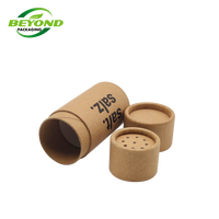 Vente en gros de contenants en carton biodégradables Tube de papier kraft d'emballage de poudre avec tamis à papier